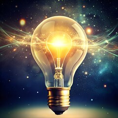 Light bulb idea innovation concept creative thinking energy inspiration art