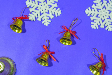 Christmas theme background with purple background texture