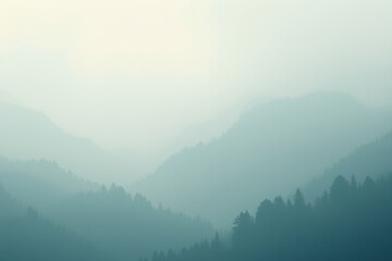 a gradient background transitioning through forest mist hues of sage green, soft gray, pale blue, and misty white with a smooth and visually appealing blend.