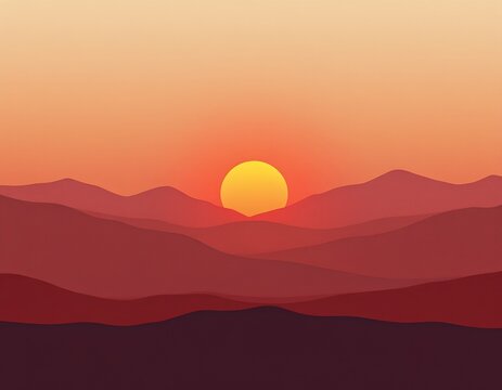 a gradient background transitioning through desert sunset hues of burnt orange, sandy beige, deep red, and dusty purple with a smooth and visually appealing blend.