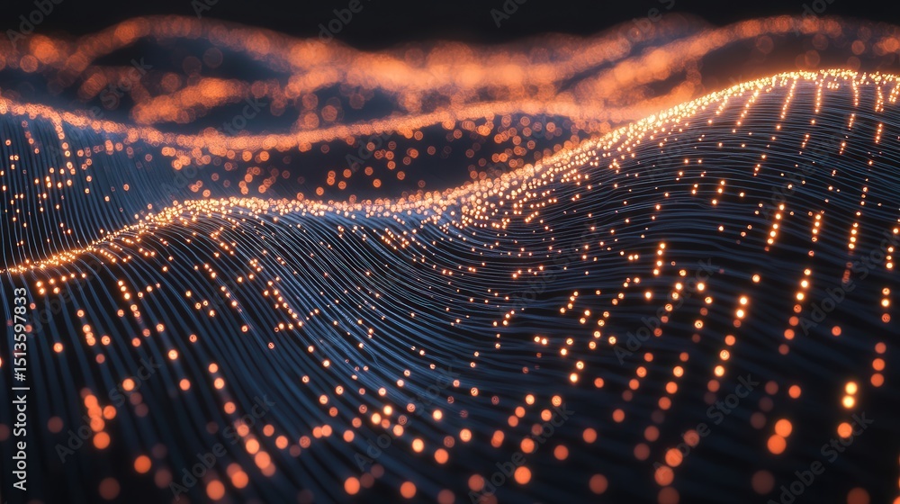 Poster a digital circuit background with a high-tech, futuristic look, where glowing pathways of data seem 