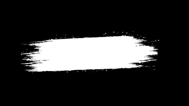 Brush texture, Paint the white brush background and your text with an alpha channel. Black line brush strokes animation footage for video effect element