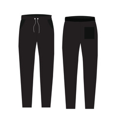 Men's Track pants flat sketch fashion illustration,  Active Sports Jogger vector template, Sweatpants design drawing, vector, cad, mockup.