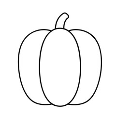 Plumkin outline vector graphic isolated on white background