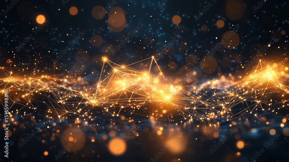 Poster a high-tech digital background filled with intricate circuits and glowing neon lines that radiate wi