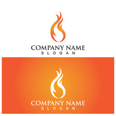 fire flame logo and vector template