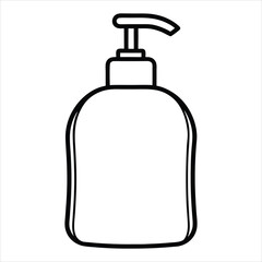 Fototapeta premium Line art of a soap dispenser.
