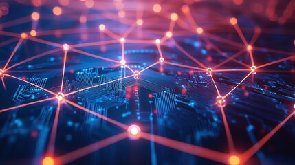 A mesmerizing futuristic circuit board design, featuring intricate glowing lines that represent the foundation of high-tech systems.