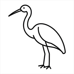 Fototapeta premium Line art of a spoonbill.