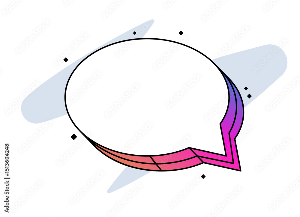 Poster chat bubble vector element. creative contemporary concept. popular design element.