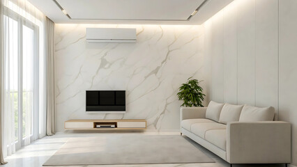 Modern Minimalist Living Room Design with Soft Natural Light