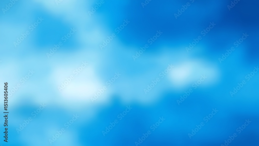 Poster abstract blue sky with blurred white clouds creating a soft and dreamy background