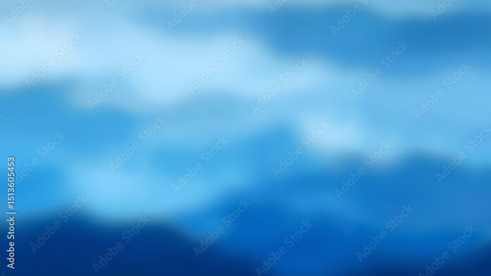 Poster soft blue cloudy sky background featuring gradient blurs and smooth transitions of color