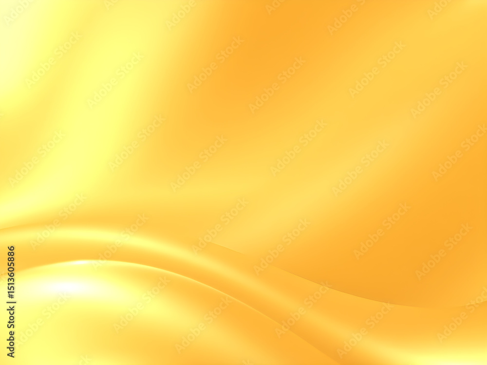 Aufkleber abstract golden yellow background with smooth gradient and soft waves, creating a luxurious and eleg