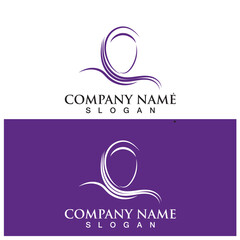 hijab fashion logo and vector template