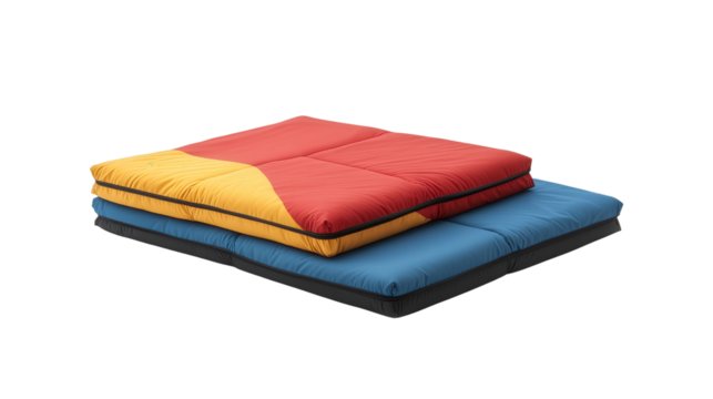 Bouldering crash pad with smart folding Transparent background, PNG file