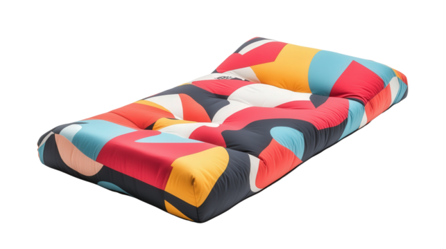 Bouldering crash pad with smart folding Transparent background, PNG file