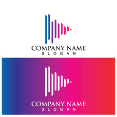 sound wave tone logo and vector template
