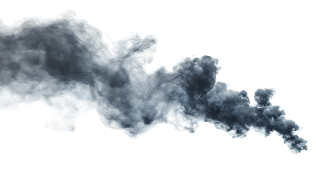Elegant Voluminous Smoke Isolated on Tranasparent Background