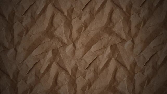 Faded Brown Paper With Crumple and Shadow Loop