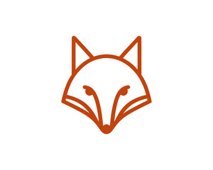 Line art fox logo for kids brands
