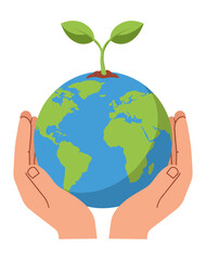 Sprout Earth in two hands 01