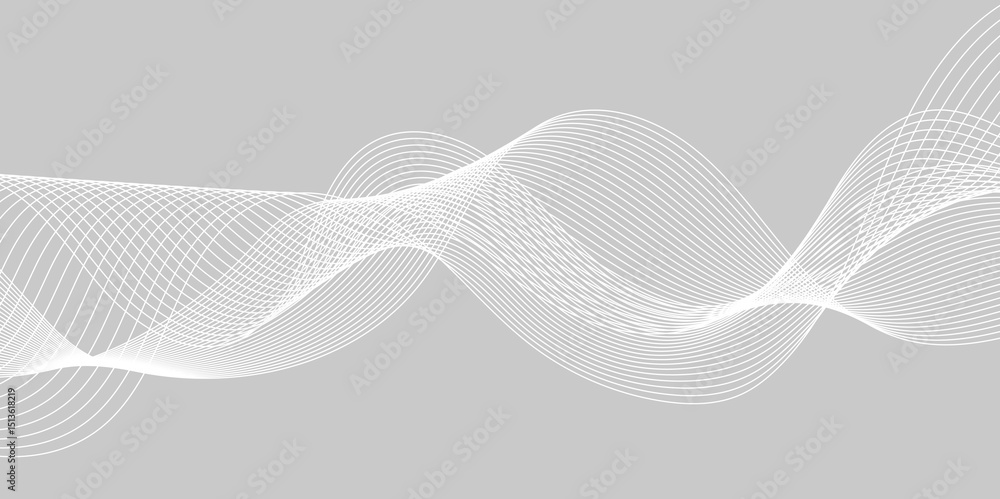 Poster abstract wavy curve lines background. modern template abstract design flowing particles wave digital
