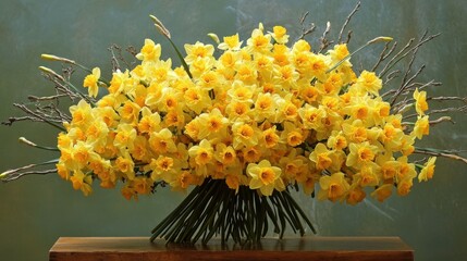 Golden Embrace: Large Bouquet of Yellow Daffodils


