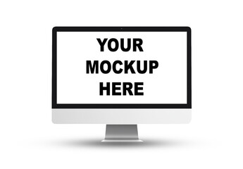 Computer Monitor Mockup Vector for Design, Web Development, and Digital Presentation, computer window mockup on a transparent background, vector illustration.