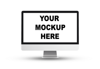 Computer Monitor Mockup Vector for Design, Web Development, and Digital Presentation, computer window mockup on a transparent background, vector illustration.