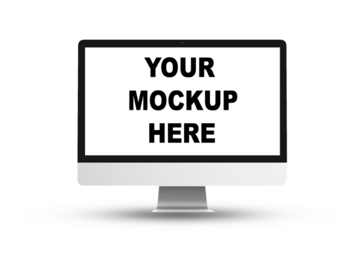 Computer Monitor Mockup Vector for Design, Web Development, and Digital Presentation, computer window mockup on a transparent background, vector illustration.