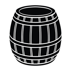 Old wooden wine barrel isolated on white background