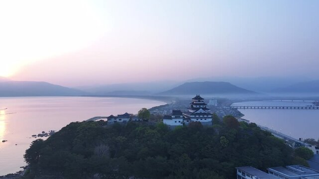朝靄に浮かぶ唐津城014_Karatsu Castle
