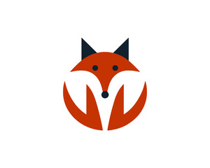 Flat fox logo perfect for child branding