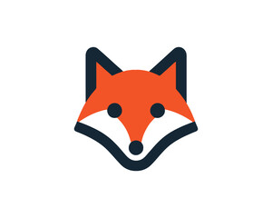 Obraz premium Child-friendly fox graphic in flat vector style
