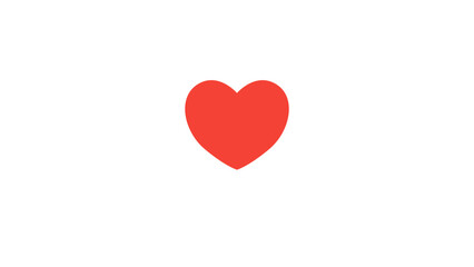 red heart isolated on white