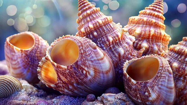 Close-up of colorful seashells