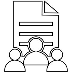 Document, collaboration icon