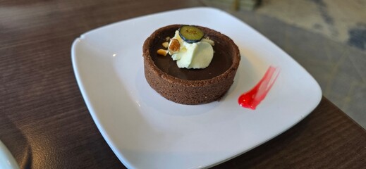 chocolate cake on a plate