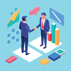Businessmen in Suits Shaking Hands Partnership