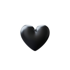A sleek silver heart reflecting quiet hope against the darkness a symbol on transparent background