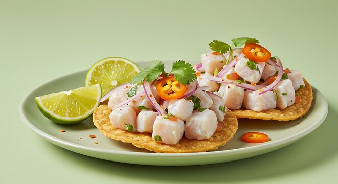 Delicious Ceviche Tostadas: Fresh Seafood Appetizer mexican food