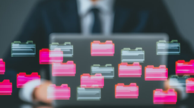 Business Strategy: A modern depiction of strategic planning and execution, a figure in a suit is conceptualizing and strategizing.