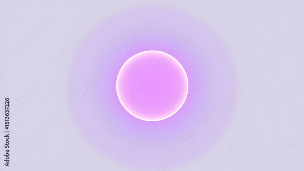 Poster glowing orb with soft purple gradient illustrating energy and futuristic technologies concepts