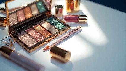  Stylishly arranged makeup essentials 