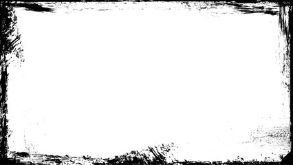 Abstract grunge background with worn brush texture, black frame texture, banner resource with framed effect. Space for text or image. 