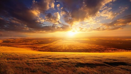 beautiful gold sky landscape background