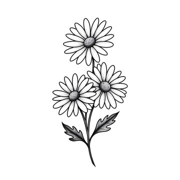 Delicate Daisy Chain Tattoo Design
