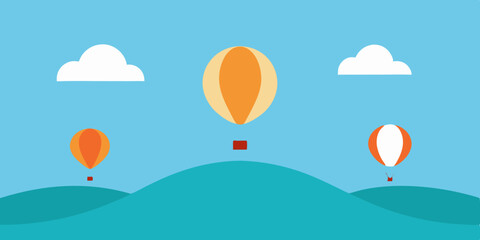 vector illustration of a blue sky background