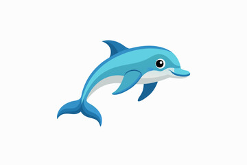 Fototapeta premium dolphin isolated on white background